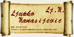 Ljupko Manasijević vizit kartica